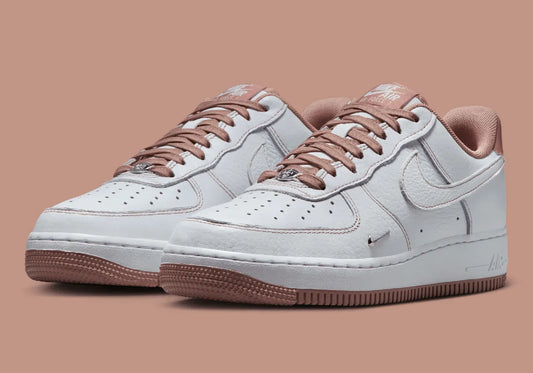 Women's Nike Air Force 1 Low "Particle Pink" Mini Swoosh IB6543-100 Fashion Athletic Sneaker