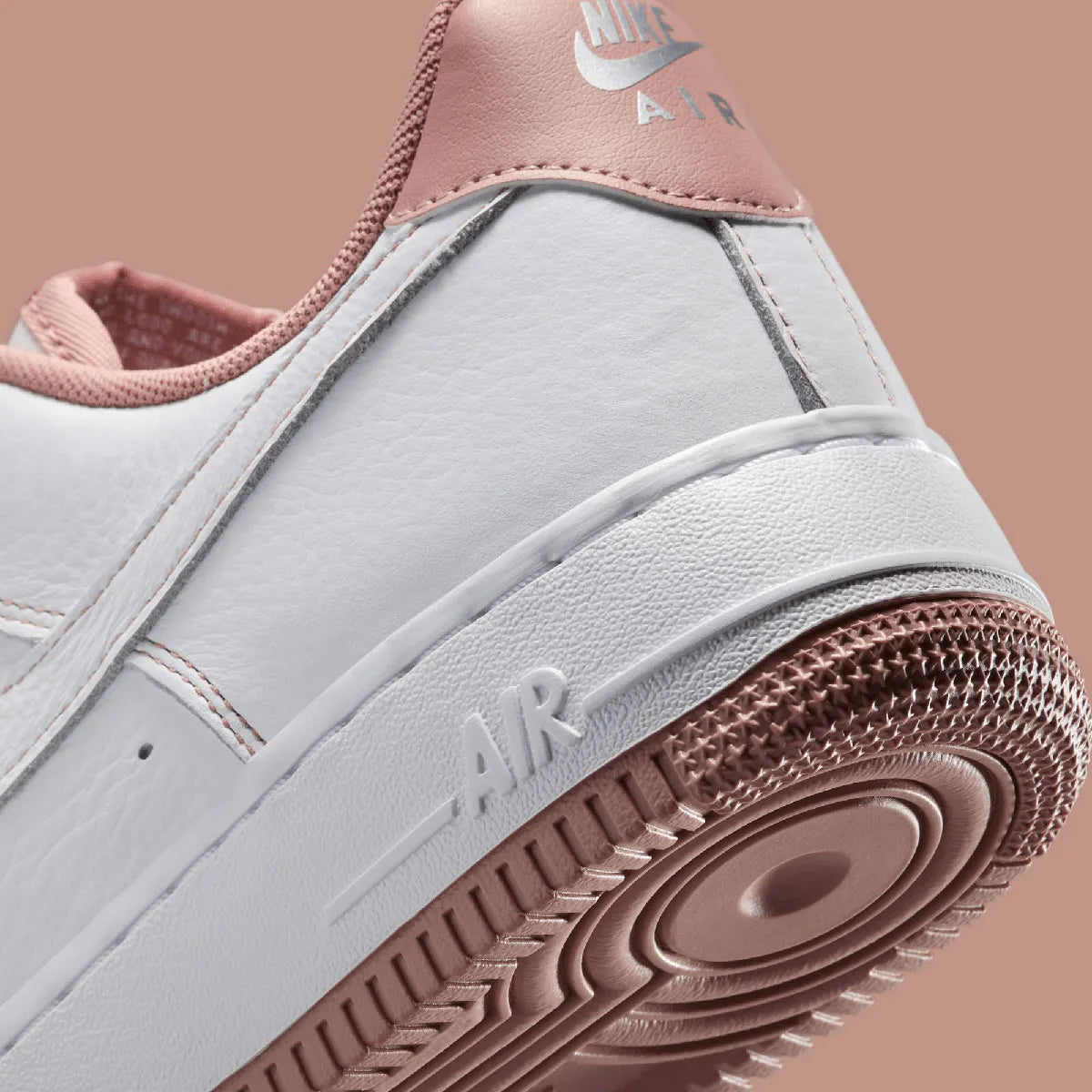 Women's Nike Air Force 1 Low "Particle Pink" Mini Swoosh IB6543-100 Fashion Athletic Sneaker