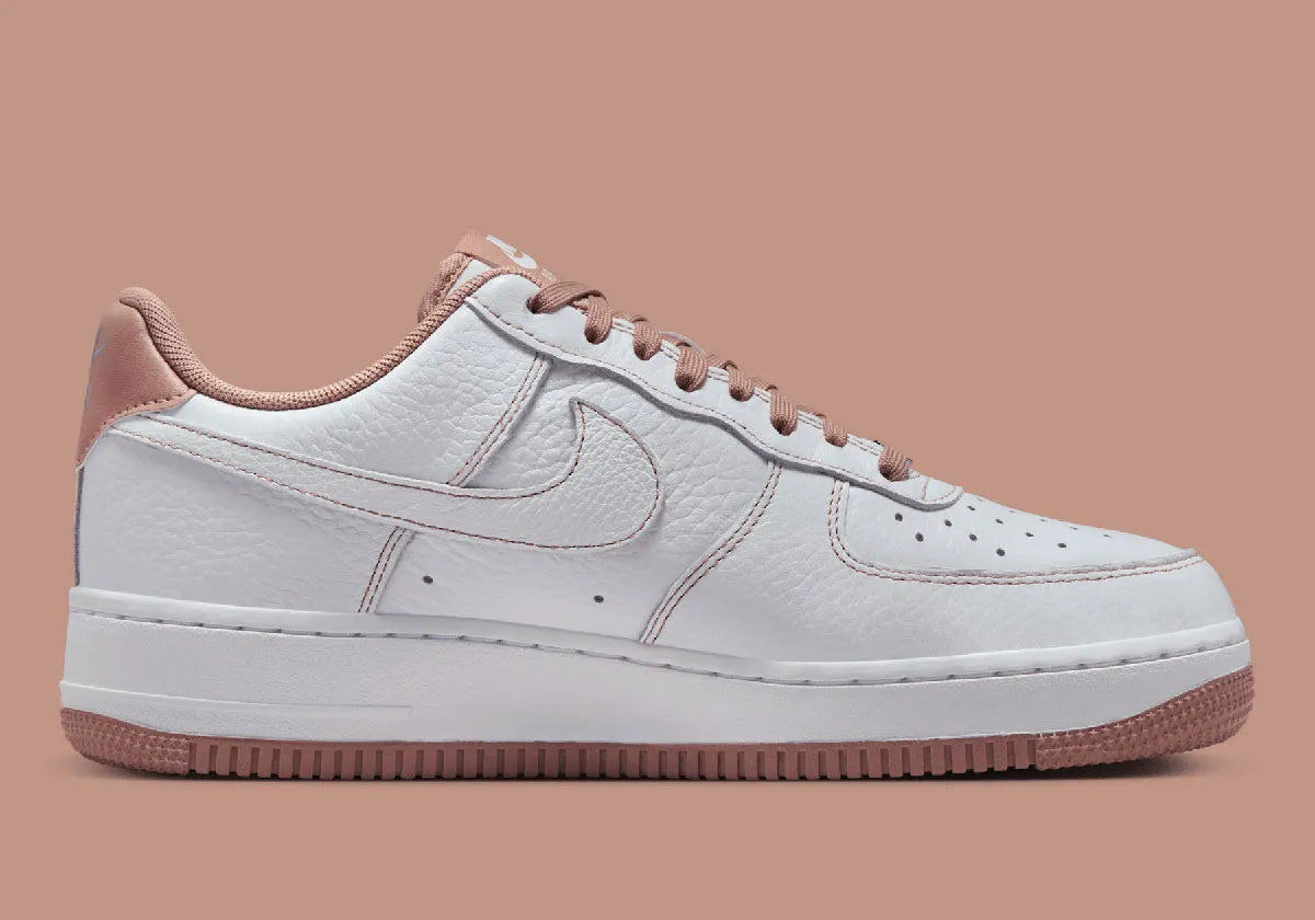 Women's Nike Air Force 1 Low "Particle Pink" Mini Swoosh IB6543-100 Fashion Athletic Sneaker