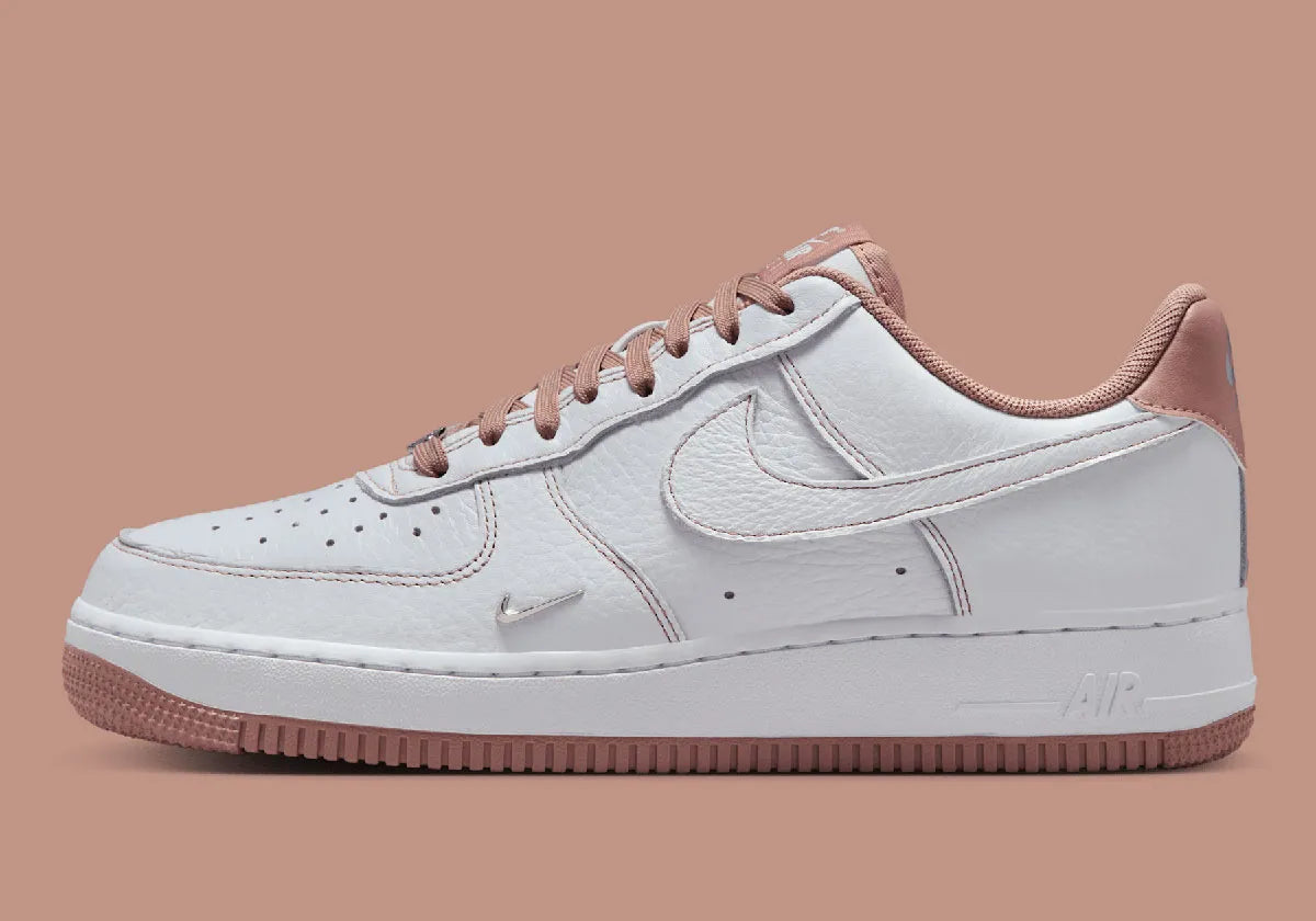 Women's Nike Air Force 1 Low "Particle Pink" Mini Swoosh IB6543-100 Fashion Athletic Sneaker