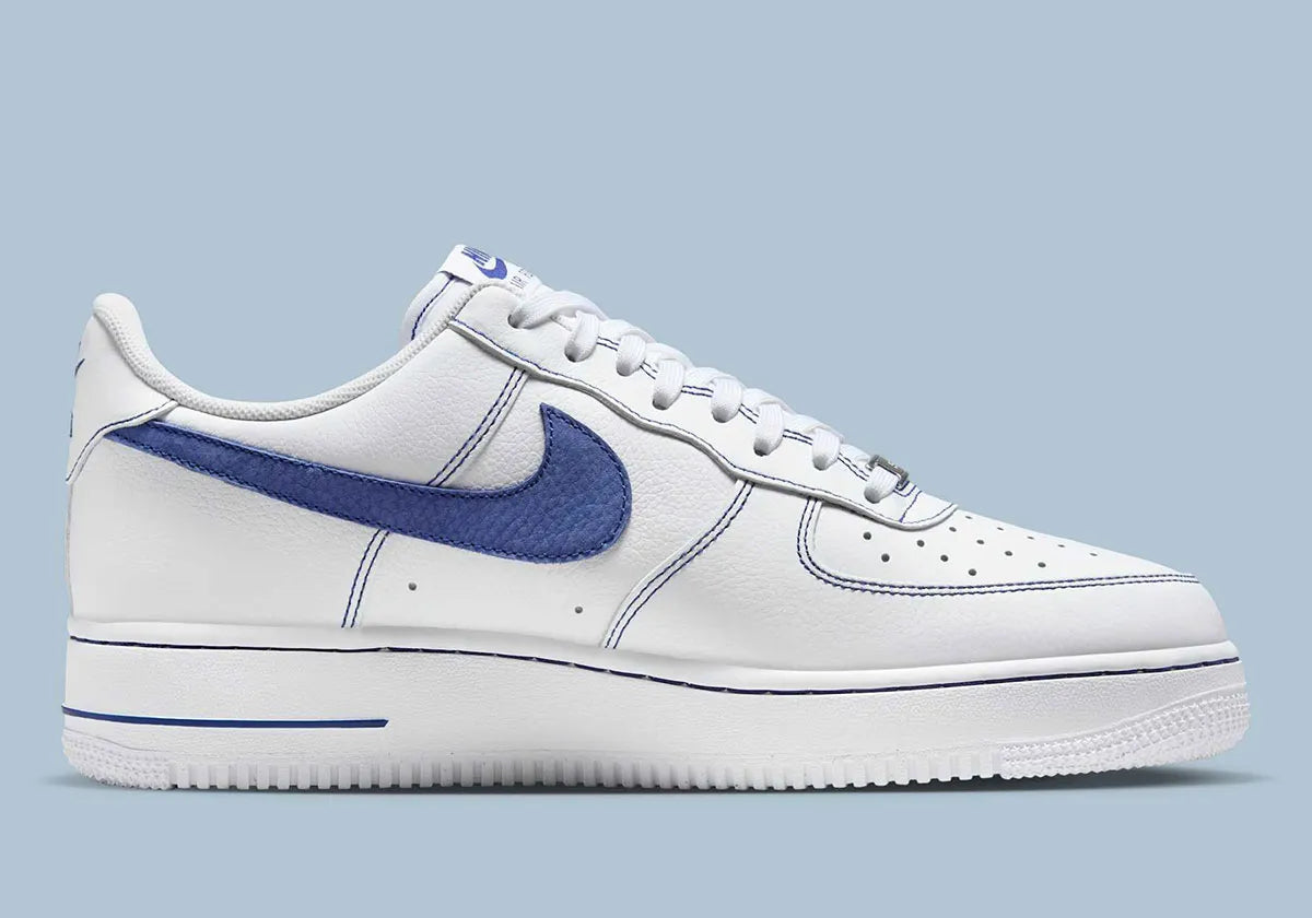 Men's Nike Air Force 1 "White / Deep Royal Blue" HQ2037-100 Fashion Athletic Sneaker