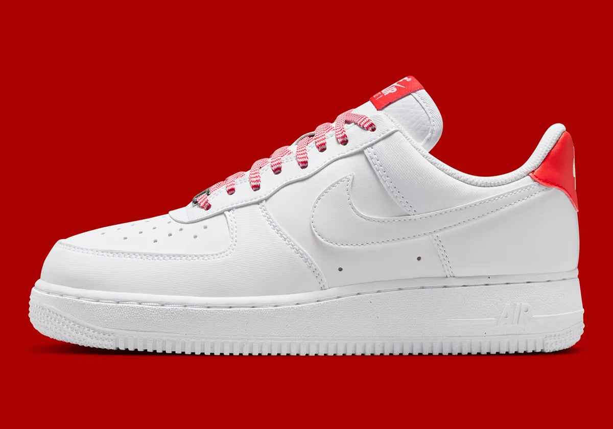 Women's Nike Air Force 1 "Patterned Red Laces" IB7167-103 Fashion Athletic Sneaker