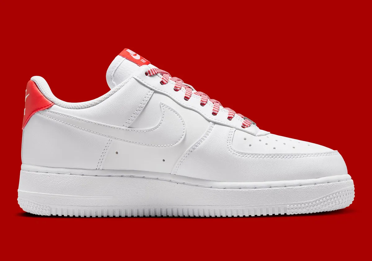 Women's Nike Air Force 1 "Patterned Red Laces" IB7167-103 Fashion Athletic Sneaker