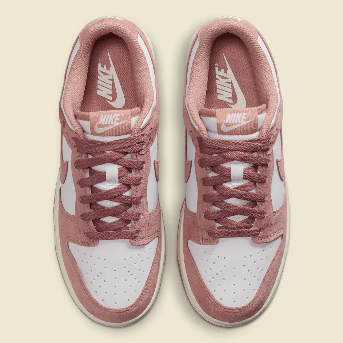 Women's Nike Dunk Low "Rose Whisper Mini Swoosh" IB4417-102 Pink Fashion Athletic Sneaker