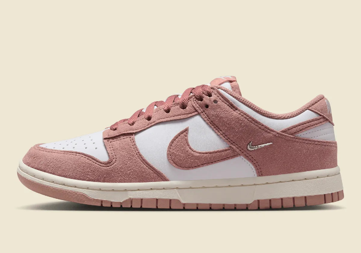 Women's Nike Dunk Low "Rose Whisper Mini Swoosh" IB4417-102 Pink Fashion Athletic Sneaker